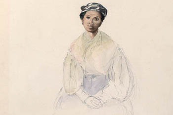illustration couleur femme noire