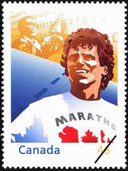 photo timbre poste Terry Fox