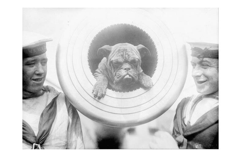 photo archive noir et blanc soldats et mascotte