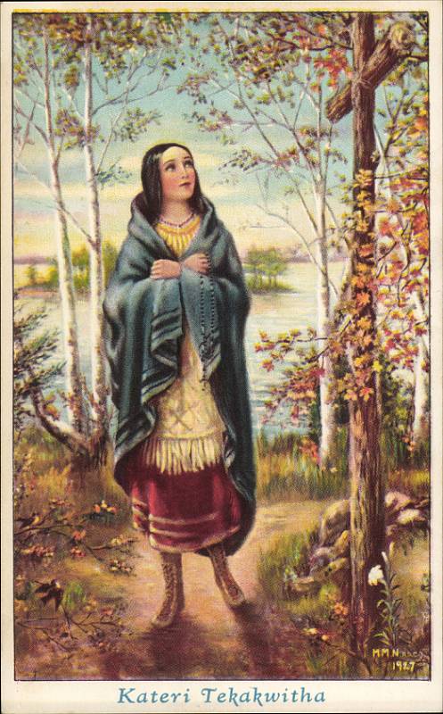 carte postale Kateri Tekakwitha