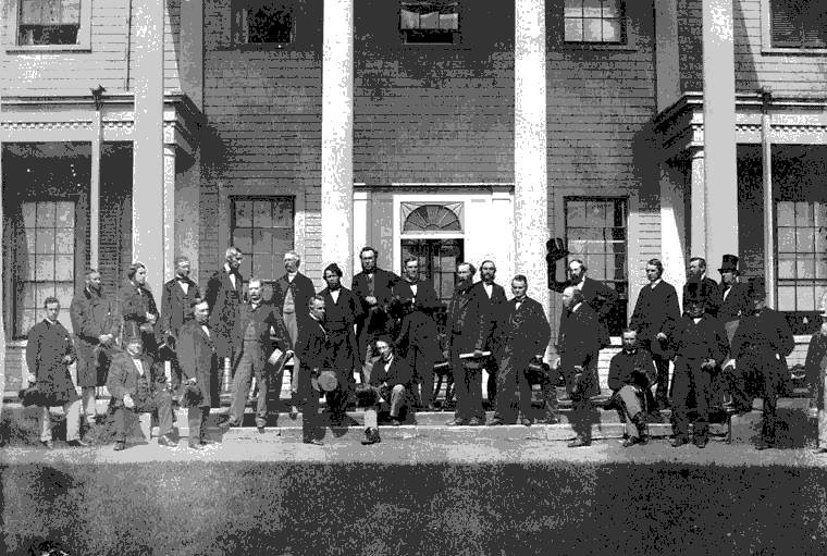 photo archive noir et blanc pères de la Confédération