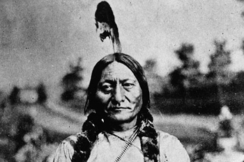 photo portrait en noir et blanc de Sitting Bull