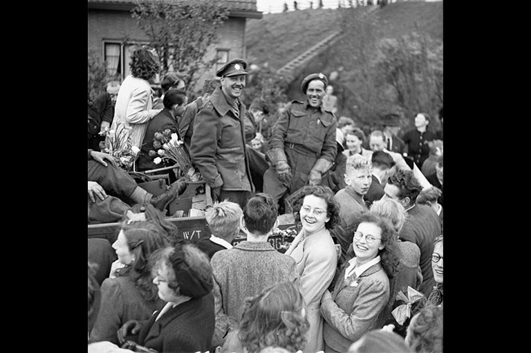 Photo archives noir et blanc libération Pays-Bas